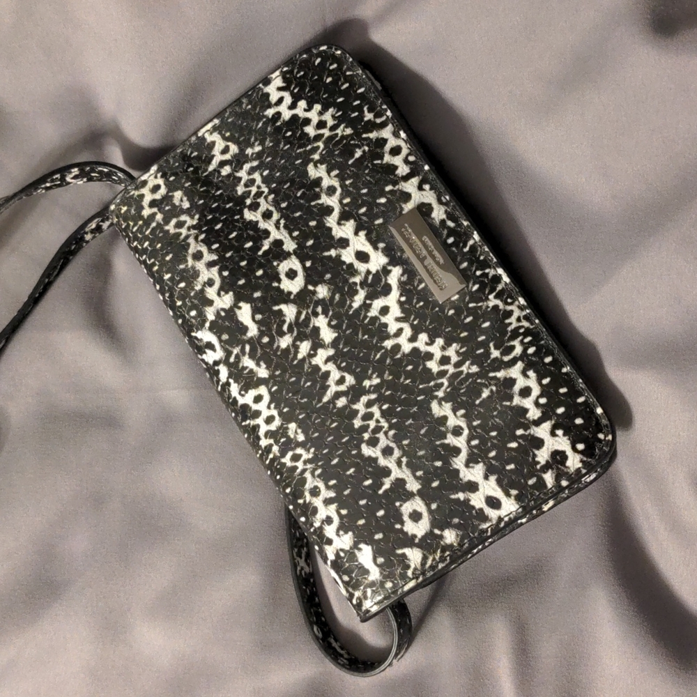 Henri Bendel West 57th Snake Embossed XL Smartphone Case Crossbody